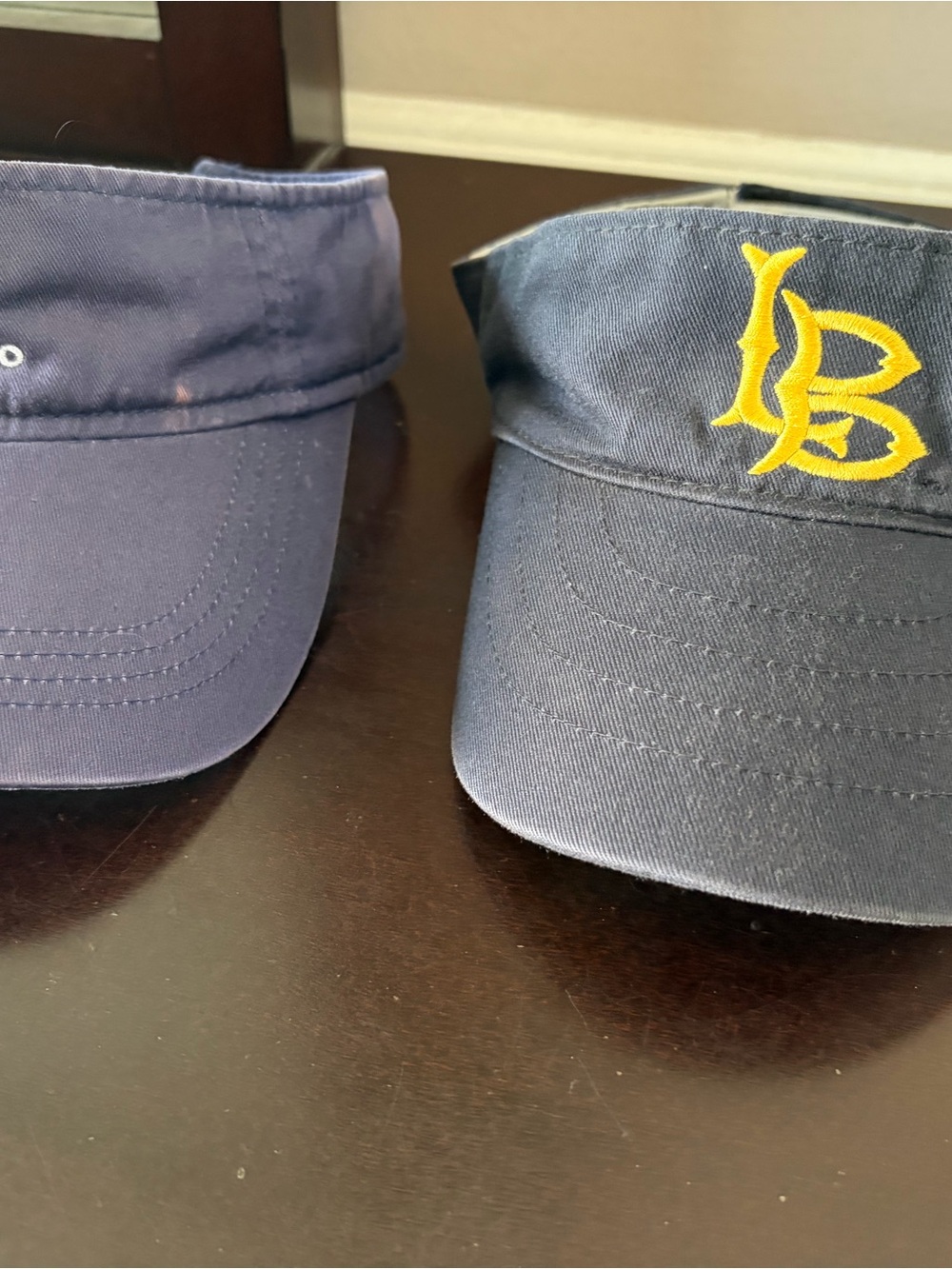 LB Embroidered Navy Visor - Unbranded